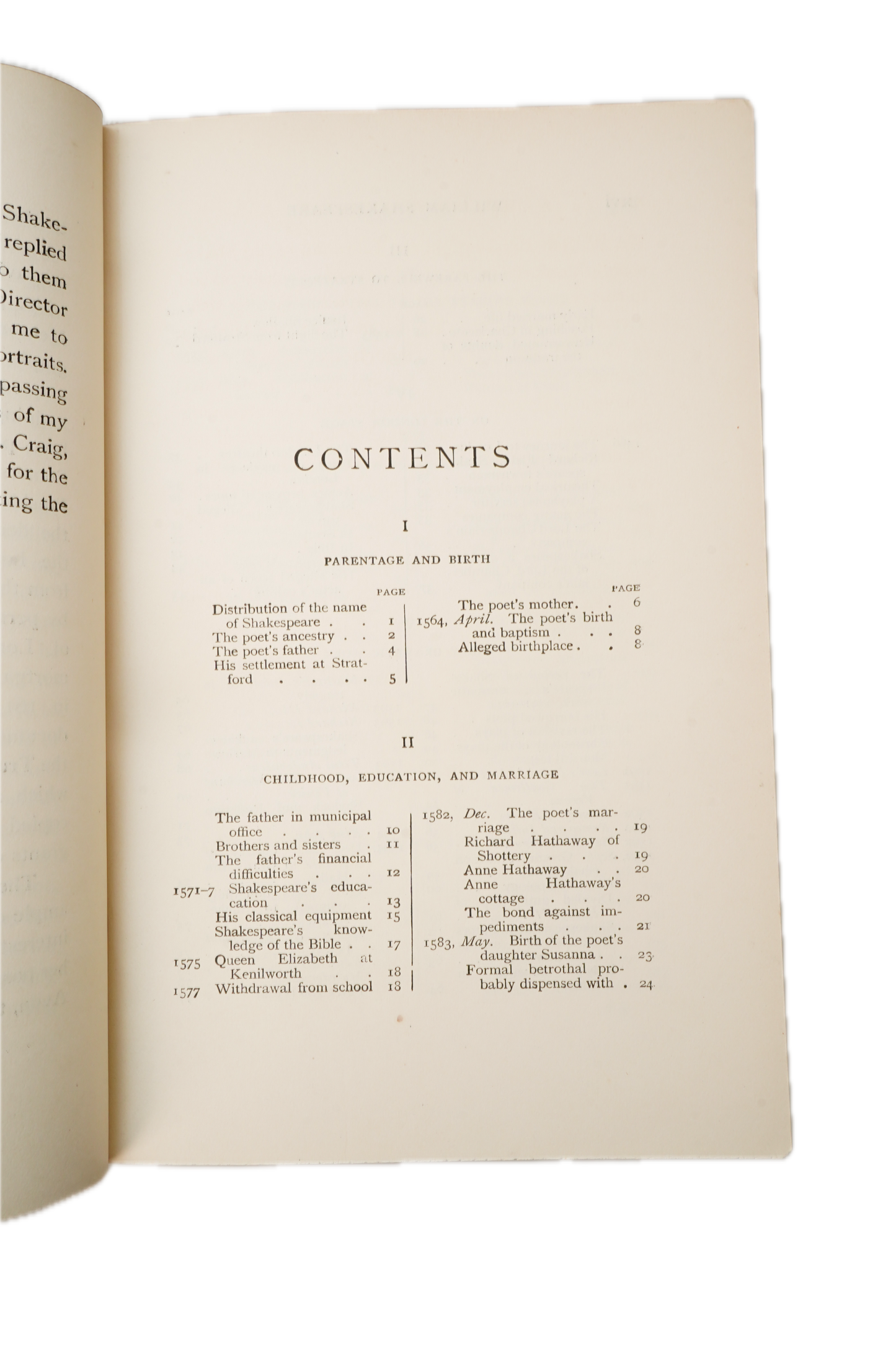 1904 Life of William Shakespeare Half Leather Biography