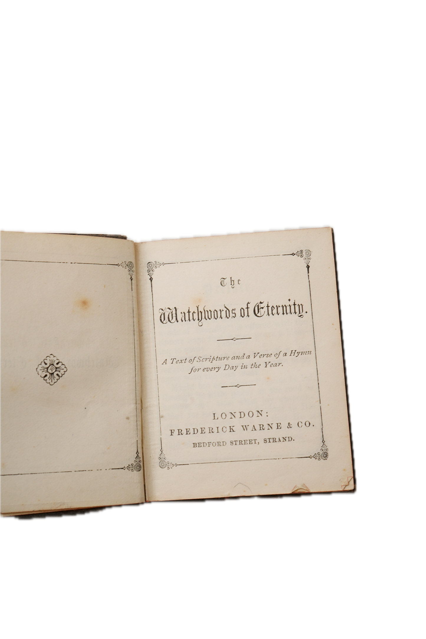 Victorian Miniature Devotional Book Watchwords of Eternity