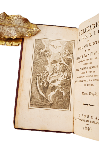 1840 Portuguese Catholic Prayer Book Full Leather