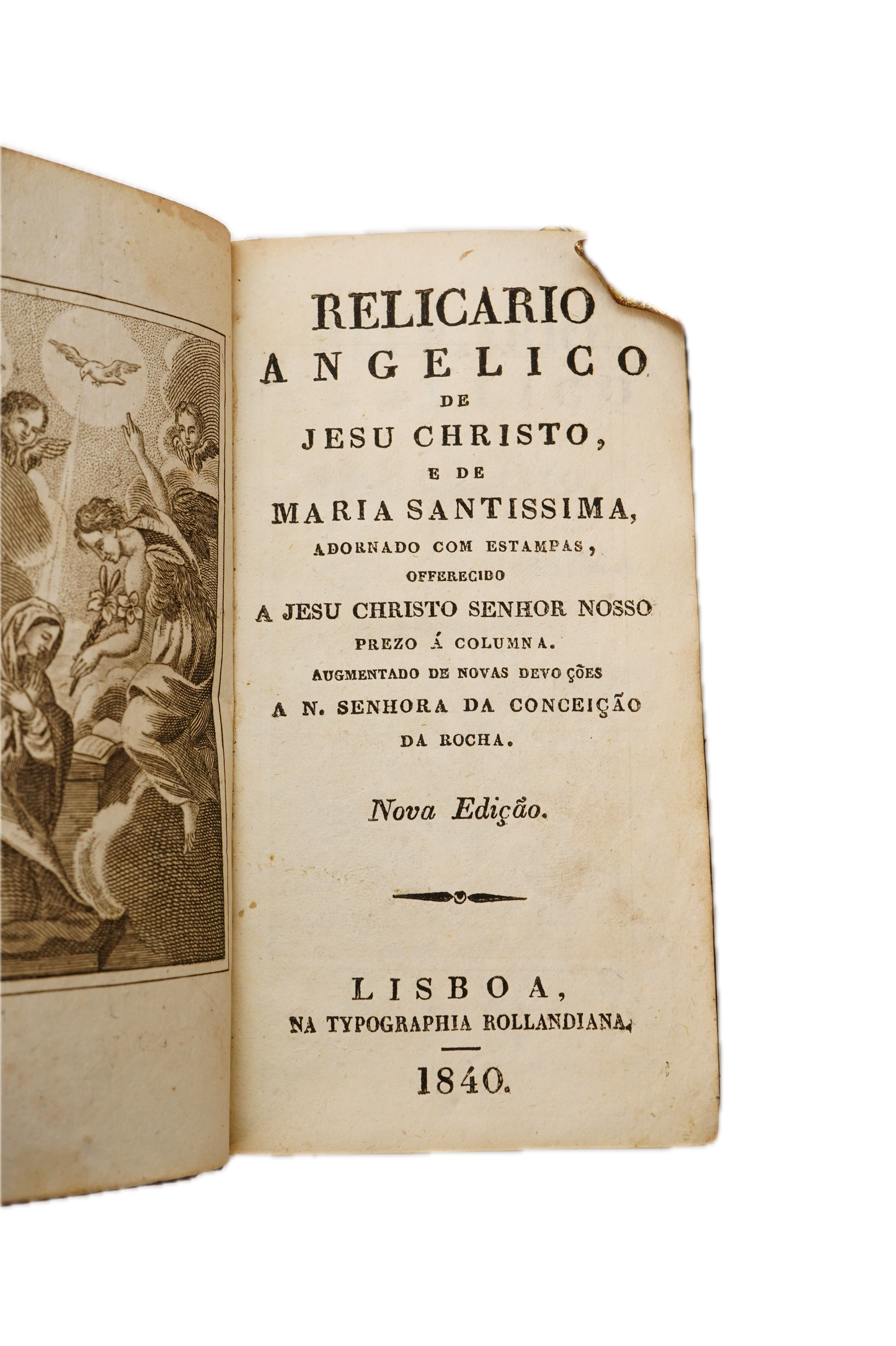 1840 Portuguese Catholic Prayer Book Full Leather