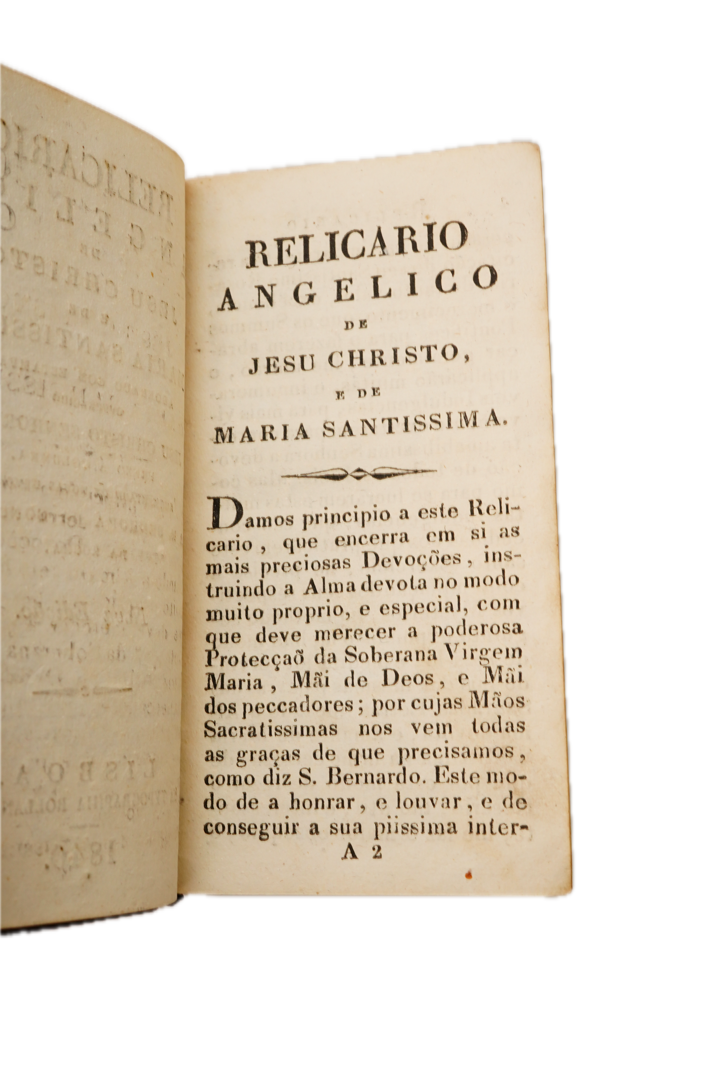 1840 Portuguese Catholic Prayer Book Full Leather