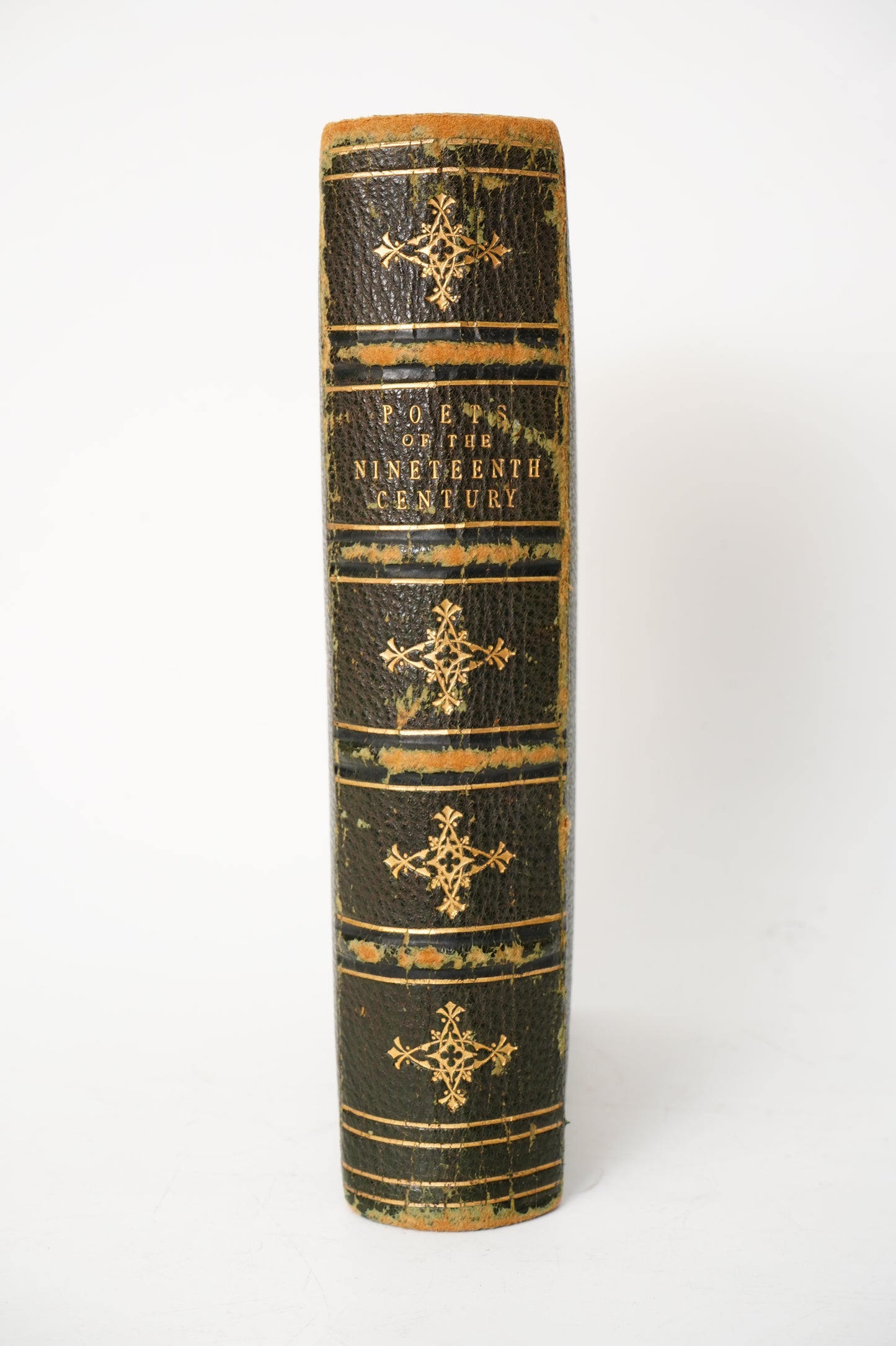 1869 Poets of the Nineteenth Century Full Leather Illustrated Book