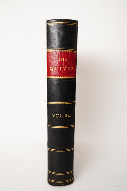 1886 The Quiver Vol 21 Half Leather Victorian Illustrated