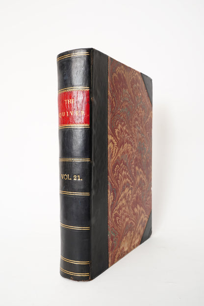 1886 The Quiver Vol 21 Half Leather Victorian Illustrated
