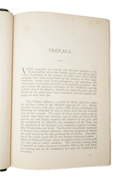 1869 Poets of the Nineteenth Century Full Leather Illustrated Book