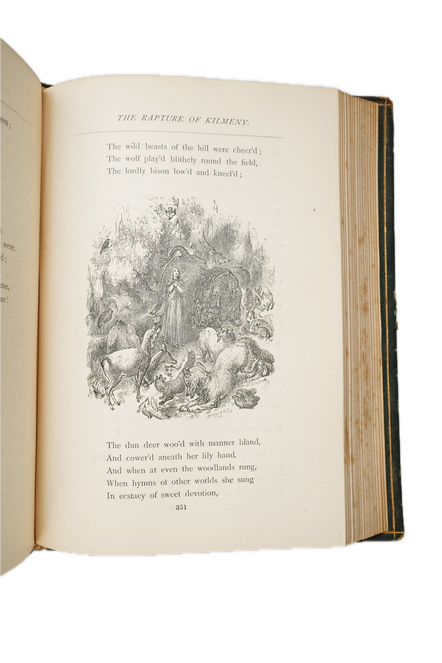 1869 Poets of the Nineteenth Century Full Leather Illustrated Book