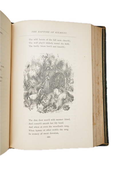 1869 Poets of the Nineteenth Century Full Leather Illustrated Book