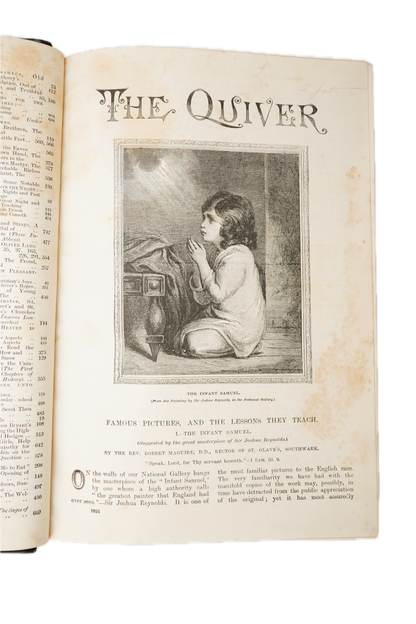 1886 The Quiver Vol 21 Half Leather Victorian Illustrated