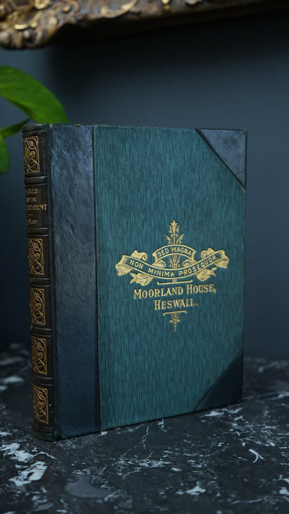 1908 Old Testament Stories Prize Binding Art Nouveau Leather