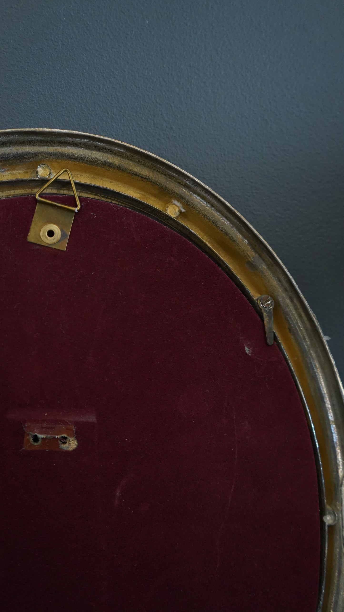 Art Nouveau Silver Plated Oval Frame with Lady and Floral Motif, Circa 1900