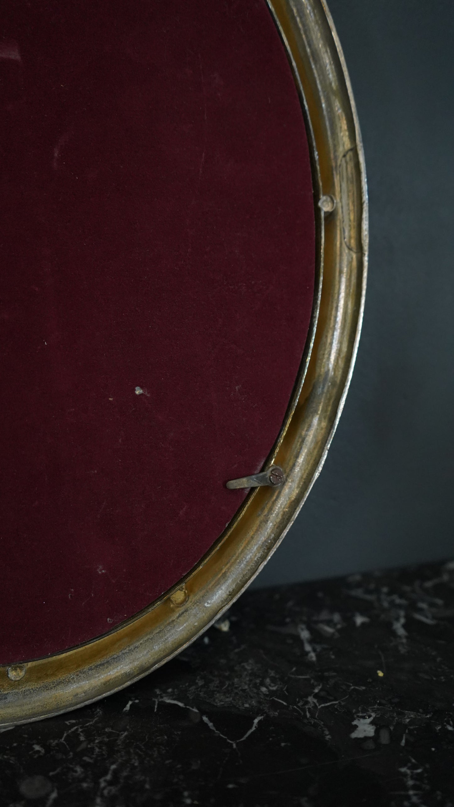 Art Nouveau Silver Plated Oval Frame with Lady and Floral Motif, Circa 1900