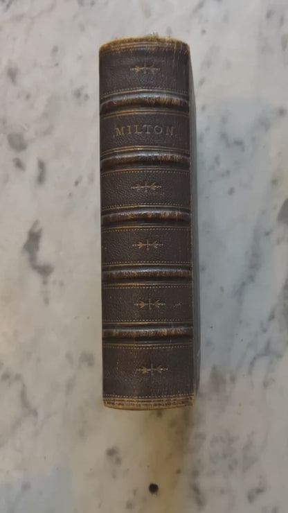 John Milton Poetical Works Victorian Full Morocco Leather