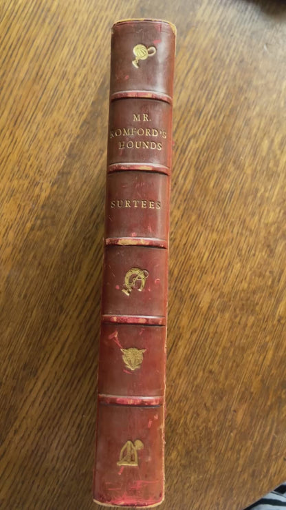 Mr. Romford's Hounds Surtees Half Red Leather Book
