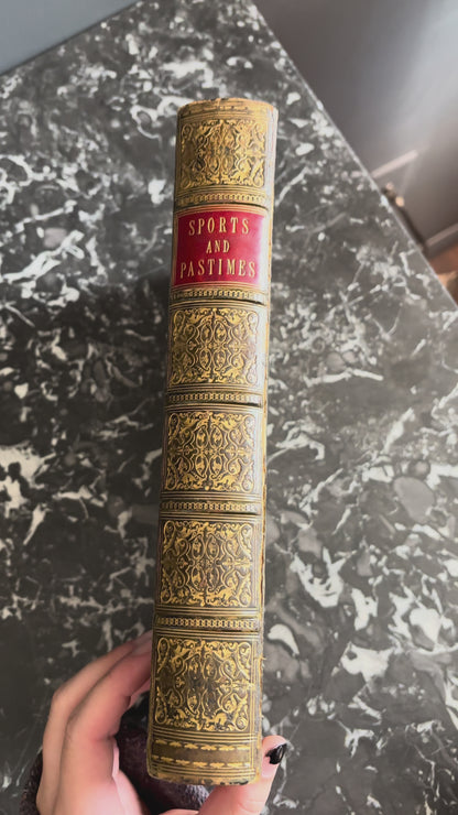 1845 Joseph Strutt Sports & Pastimes of England Green Calf *AS-IS*