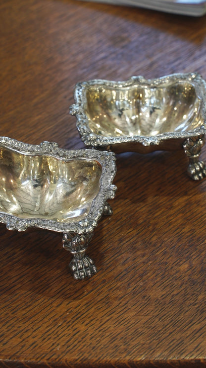 Victorian Silverplate Footed Dish with Rococo Border, Circa 1880