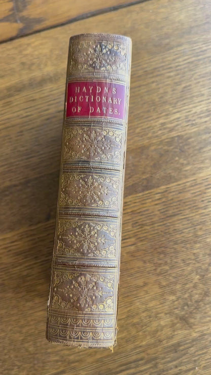 1857 Haydn’s Dictionary of Dates Full Leather Victorian Reference
