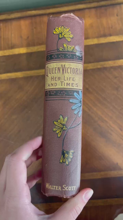 Queen Victoria Life and Times Gilt Decorated Cloth