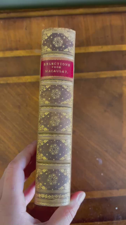 1876 Trevelyan Macaulay Selections