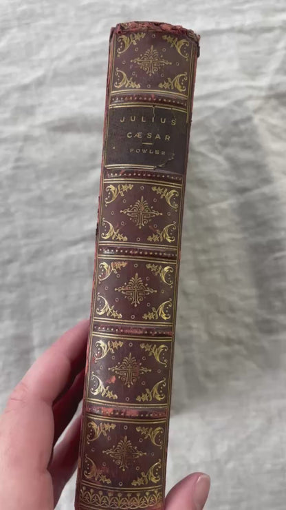 W Warde Fowler Julius Caesar 1892 Kidderminster School Prize Binding