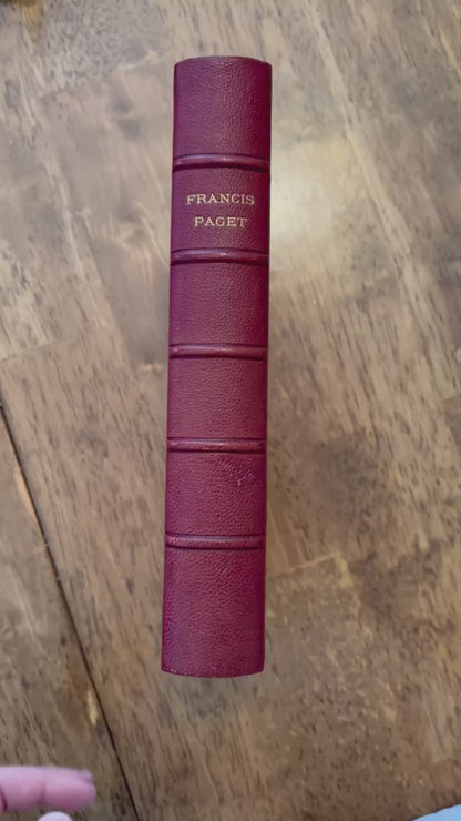 1912 Francis Paget Biography Half Morocco Anglican Oxford