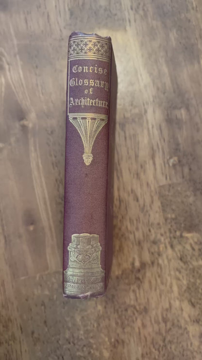 1882 Parker Architectural Glossary Victorian Gilt Cloth