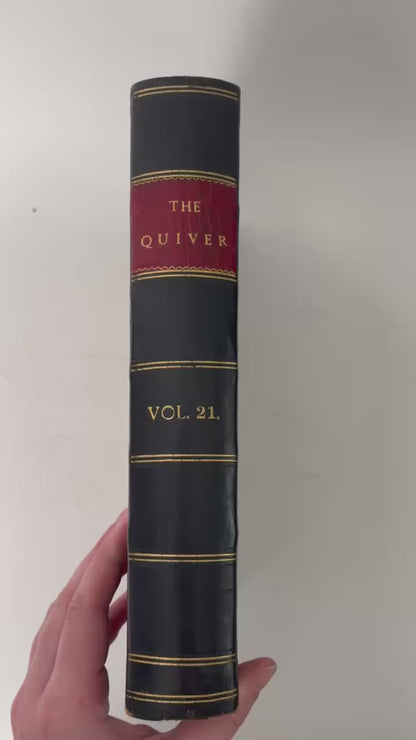 1886 The Quiver Vol 21 Half Leather Victorian Illustrated