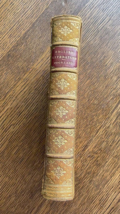 1895 English Literature Prize Binding Full Calf Leather Book