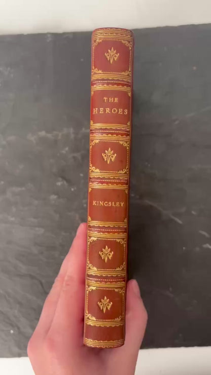 1908 Kingsley The Heroes or Greek Fairy Tales for My Children Full Leather