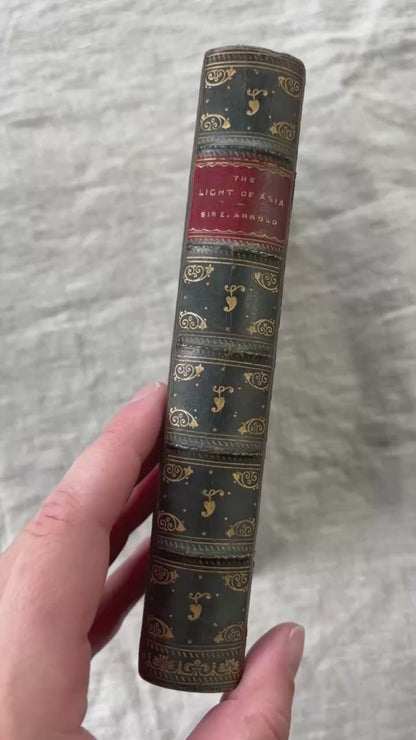 Antique Edwin Arnold Light of Asia 1895 Leather Prize Binding