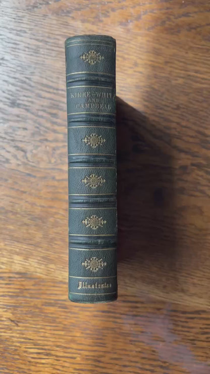 1855 Poetical Works of White & Campbell Green Leather Poetry Book