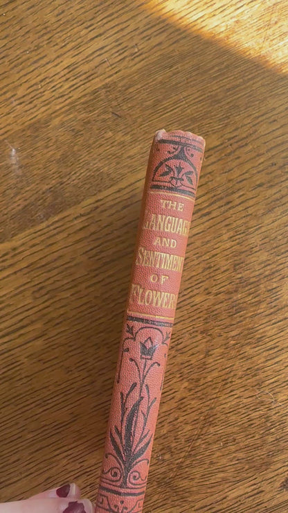 The Language and Sentiment of Flowers Victorian Cloth Book