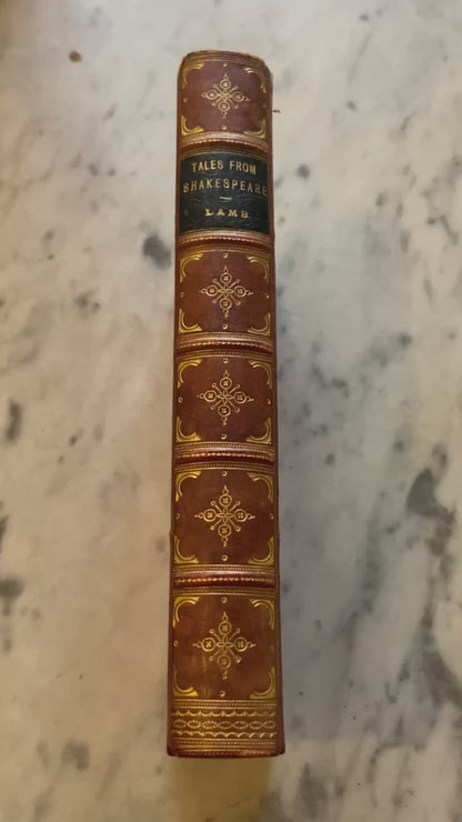 1890 Tales from Shakespeare Lamb Fine Red Calf Prize Binding