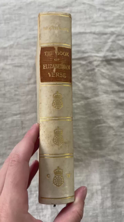 William Braithwaite Book of Elizabethan Verse 1908 Vellum