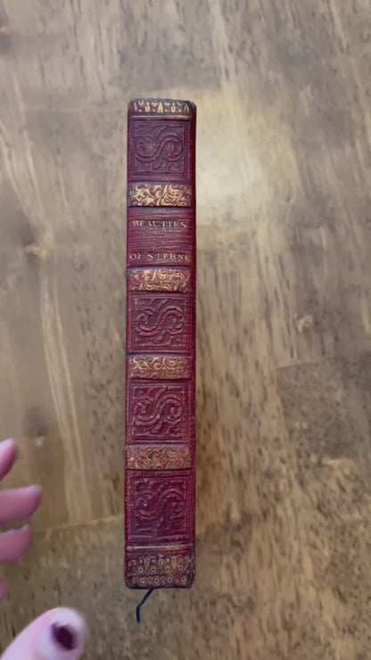 1799 Beauties of Sterne Red Morocco Georgian Binding