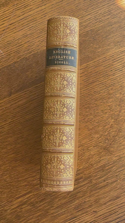 1883 "Landmarks of English Literature" Brown Full Leather Book