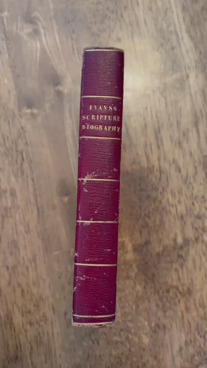 1834 "Scripture Biography" Religious Red Full Leather Book