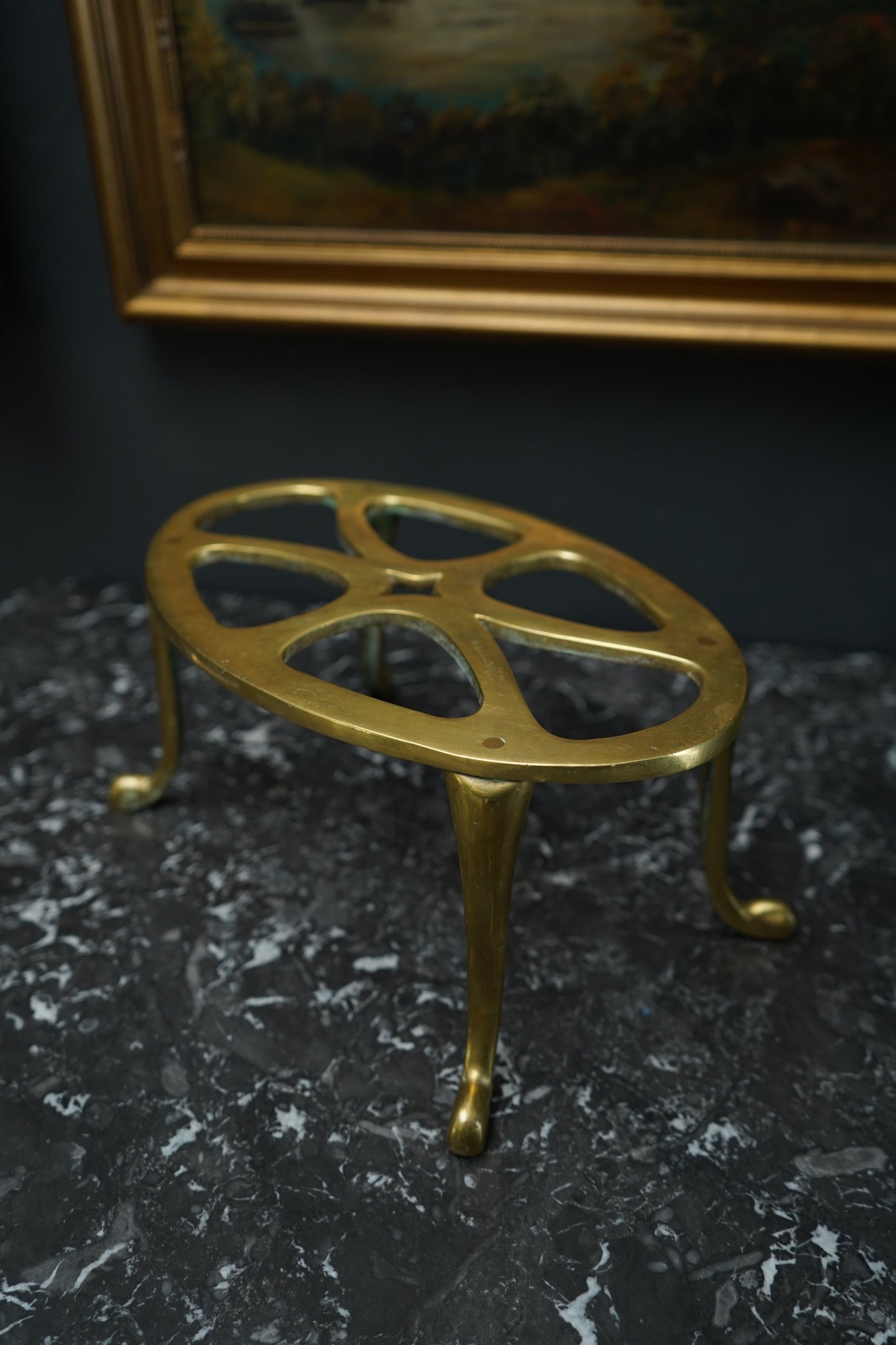 Antique Brass Riser | Trivet