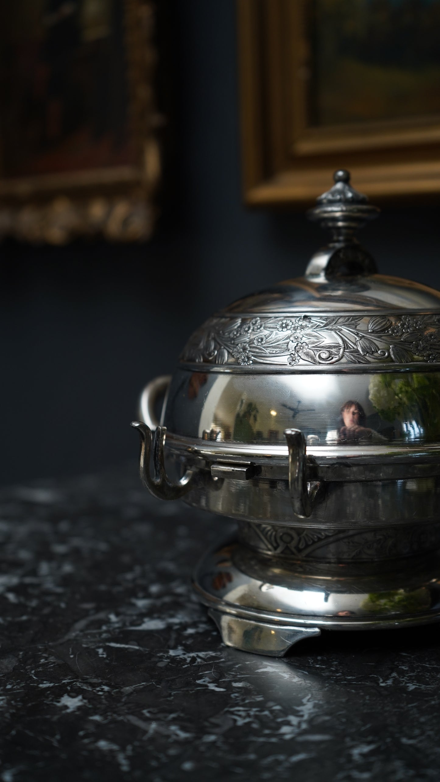 Antique 1880 Wilcox Silver-Plated Caviar or Butter Dish with Glass Insert