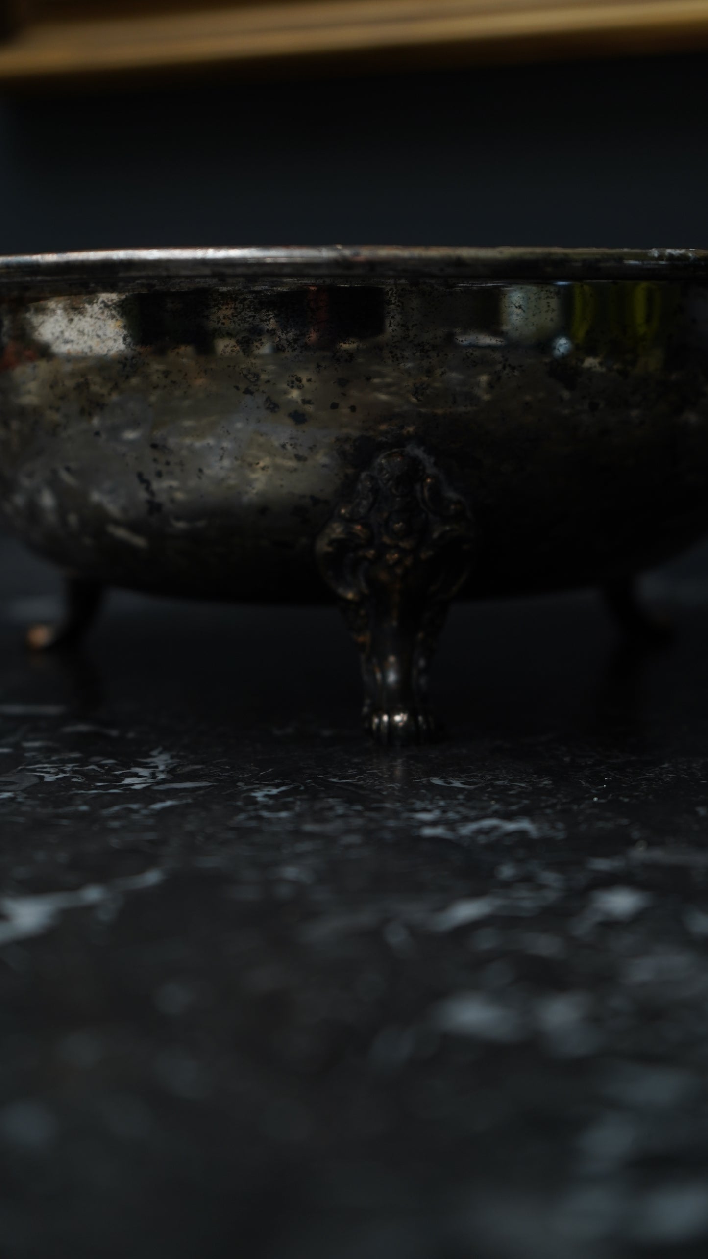 Antique Silver Plated Footed Serving Bowl