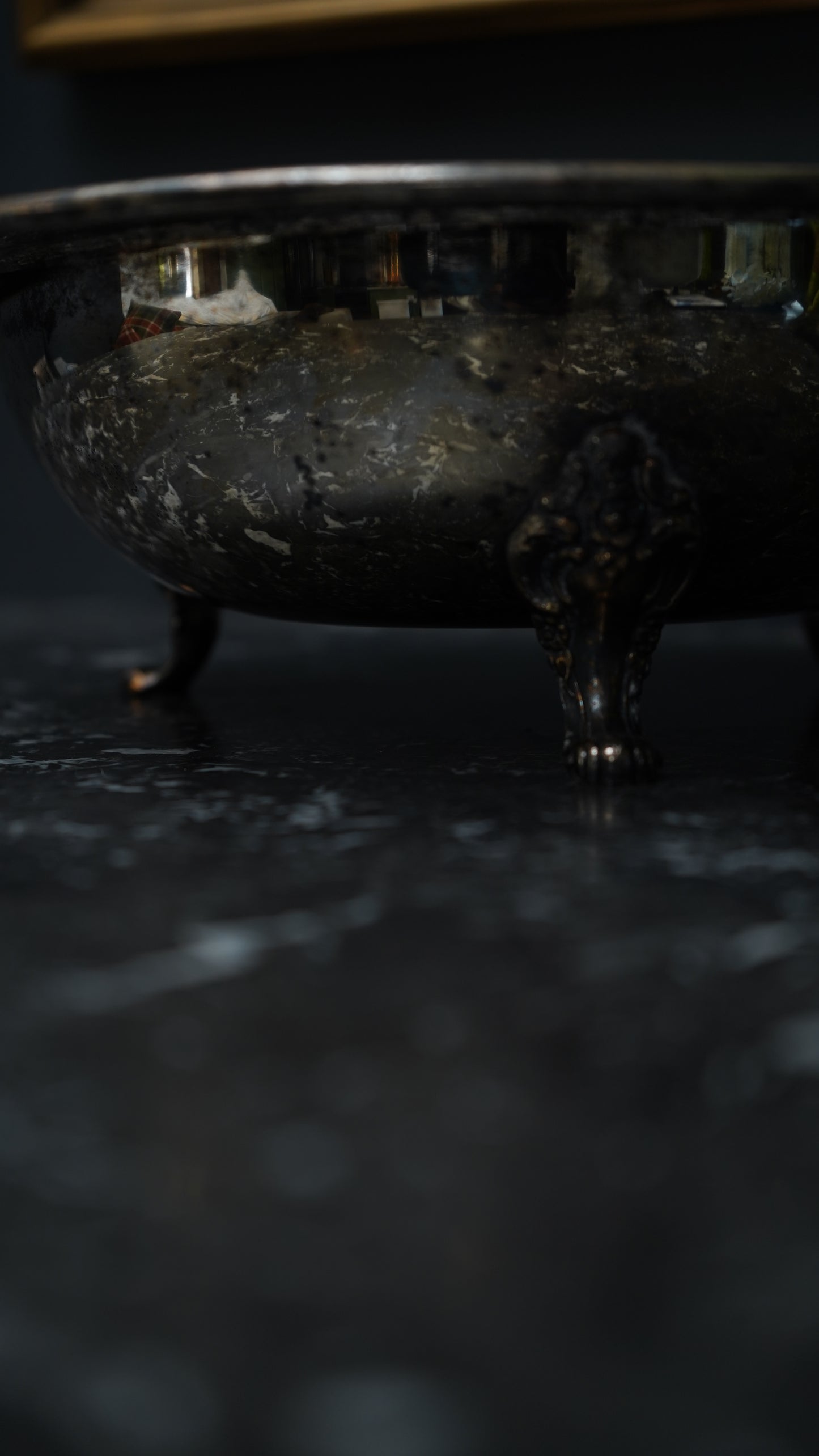 Antique Silver Plated Footed Serving Bowl