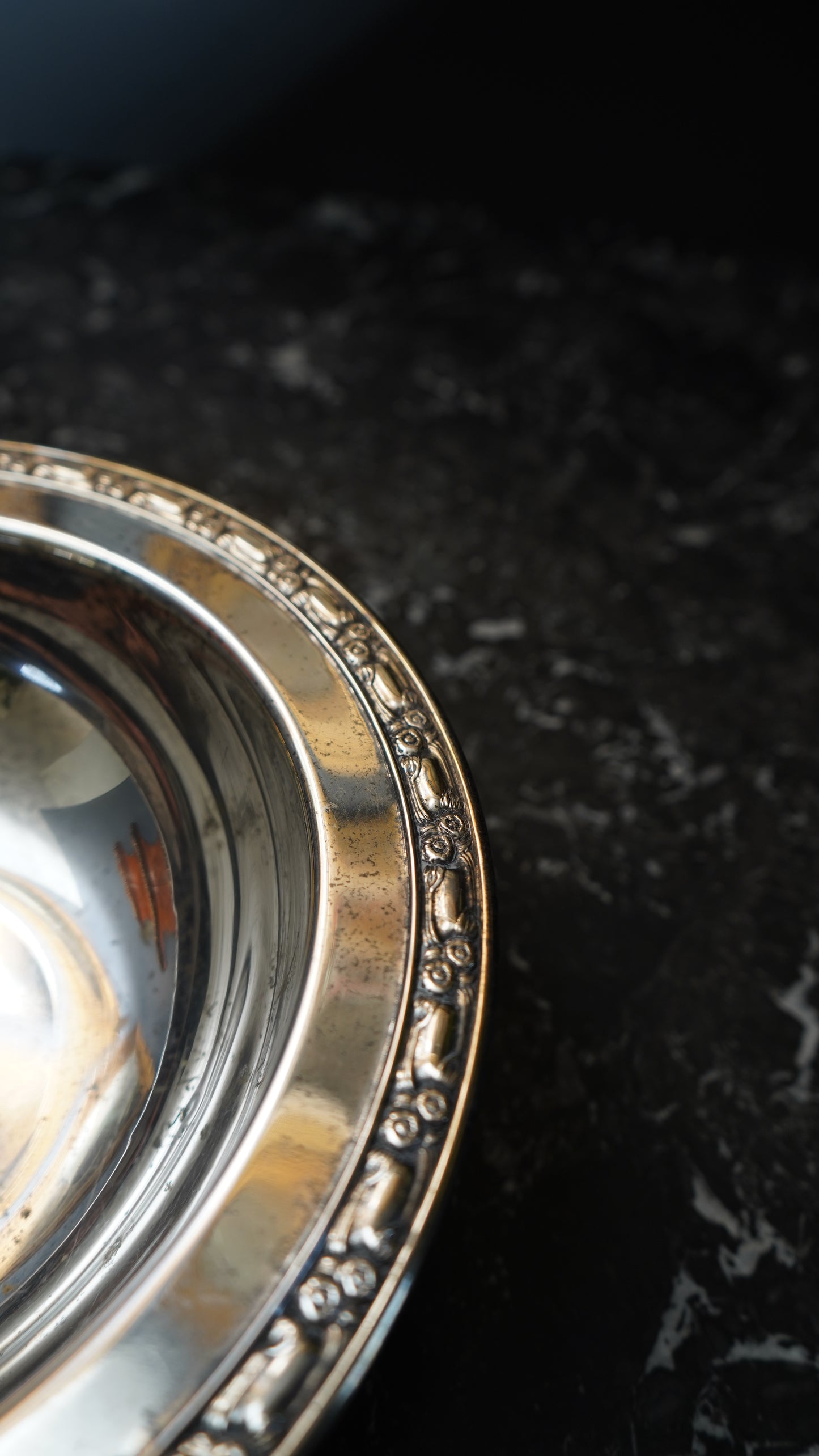 Antique Silver Plated Footed Serving Bowl