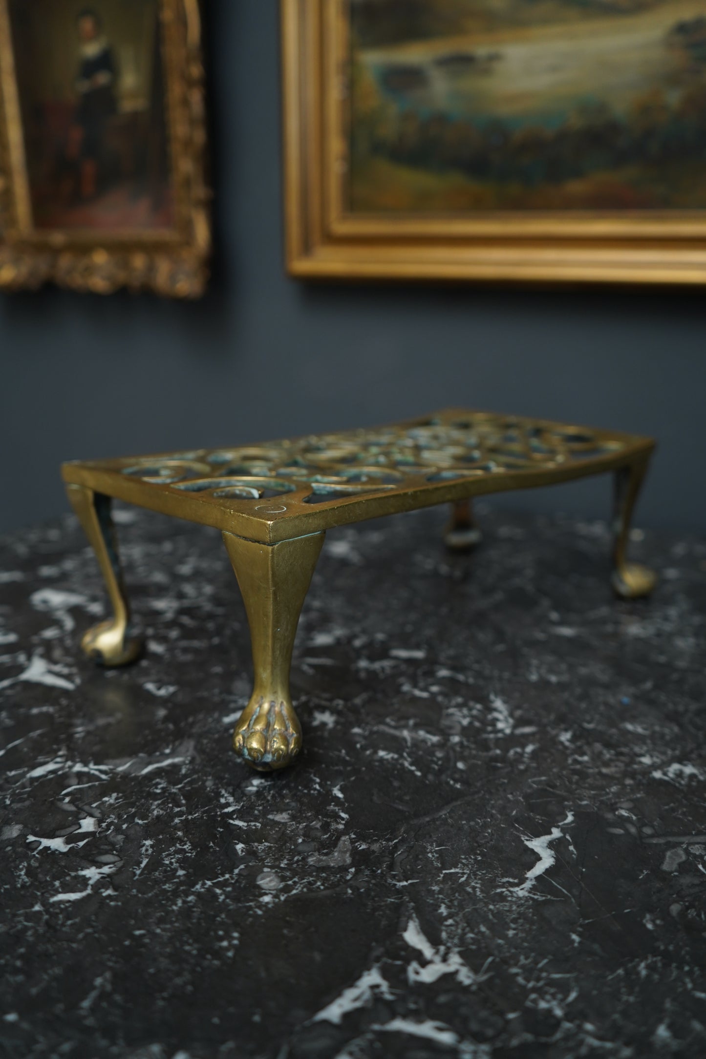 Antique Brass Trivet | Brass Riser