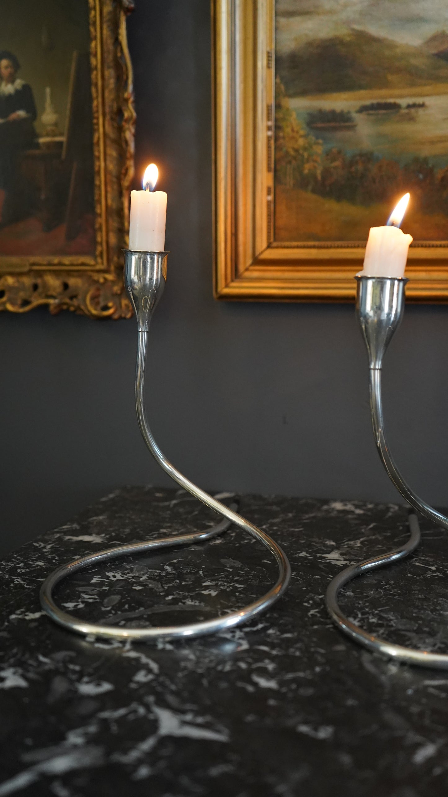 Towle Sterling Silver Modernist Candleholders – Mid-Century Sculptural Design (Set of 3)