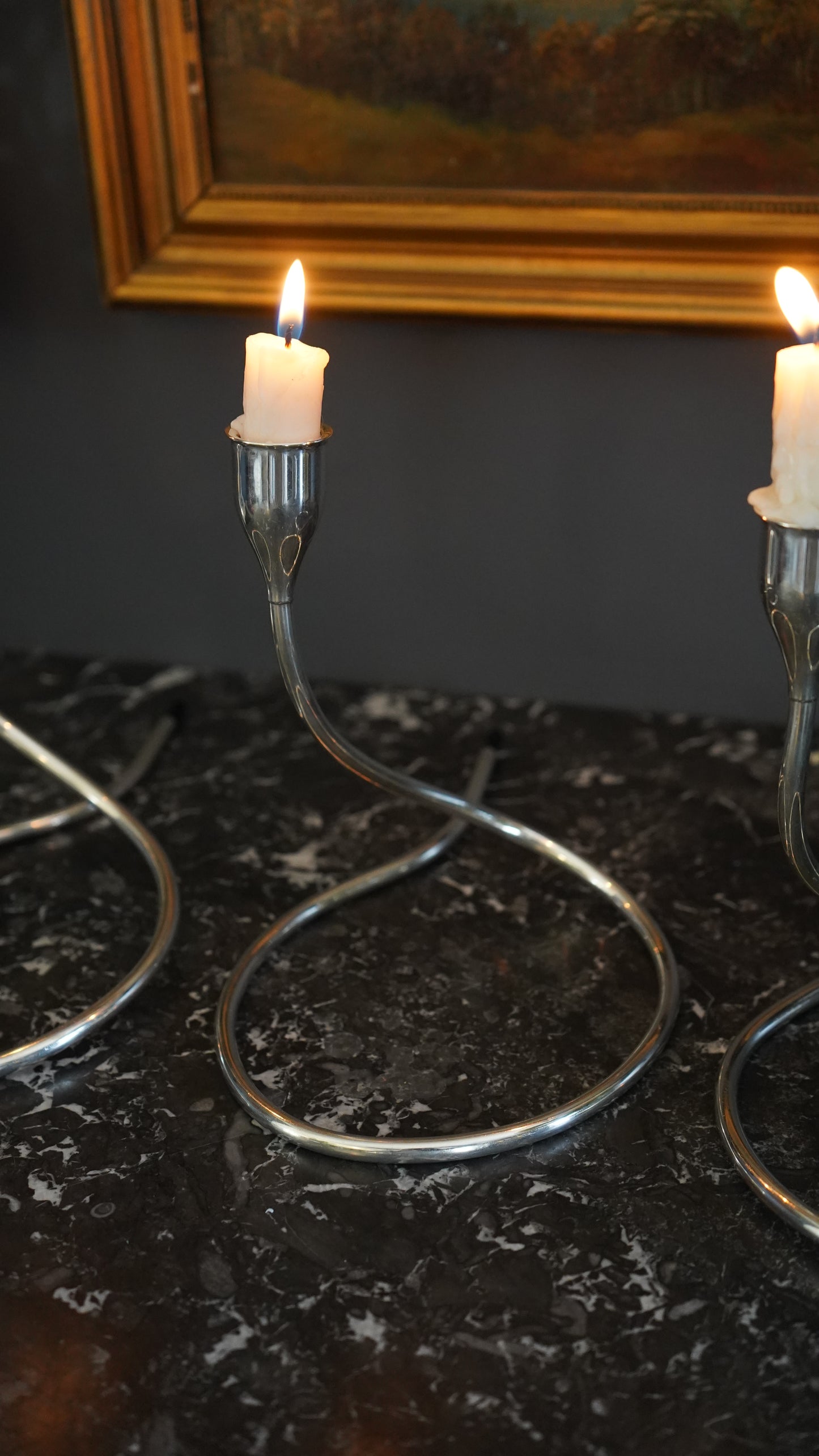 Towle Sterling Silver Modernist Candleholders – Mid-Century Sculptural Design (Set of 3)